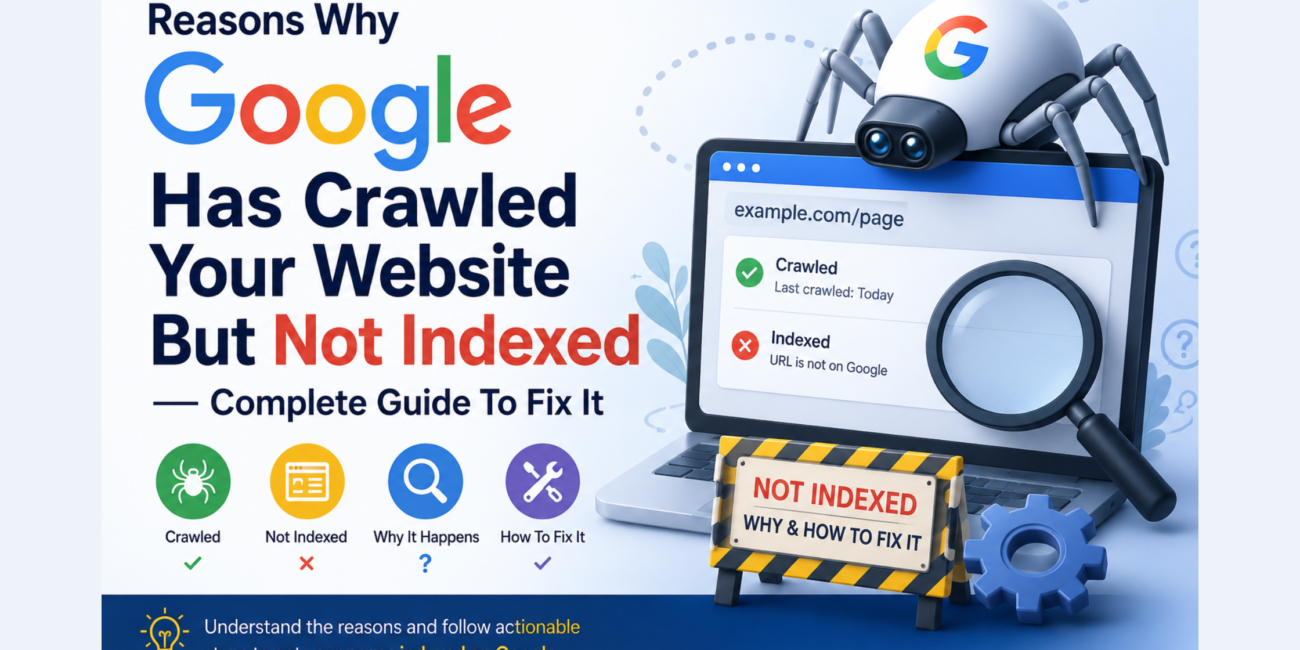 Image: Reasons Why “Google Has Crawled Your Website But Not Indexed” — Complete Guide To Fix It