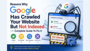Read more about the article Reasons Why “Google Has Crawled Your Website But Not Indexed” — Complete Guide To Fix It