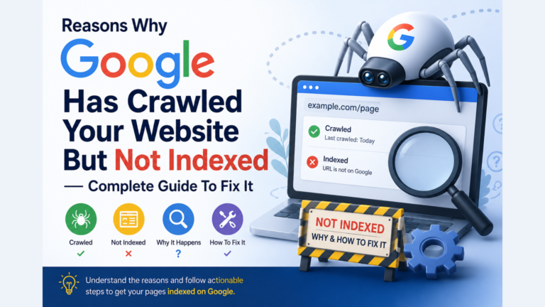 Image: Reasons Why “Google Has Crawled Your Website But Not Indexed” — Complete Guide To Fix It