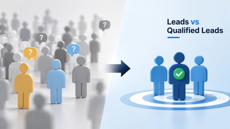 Image: Leads vs Qualified Leads | how to qualify leads