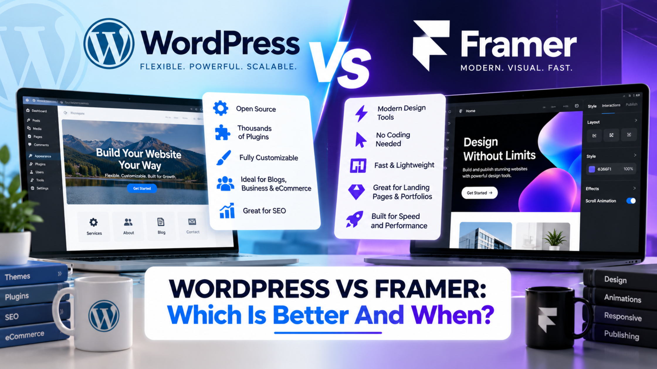 Read more about the article Framer vs WordPress: Which Is Better And When?